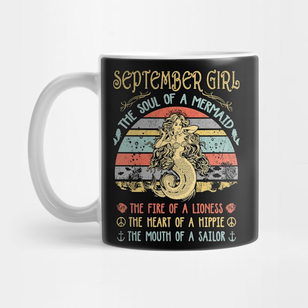 September Girl The Soul Of A Mermaid Vintage Birthday Gift by justinacedric50634